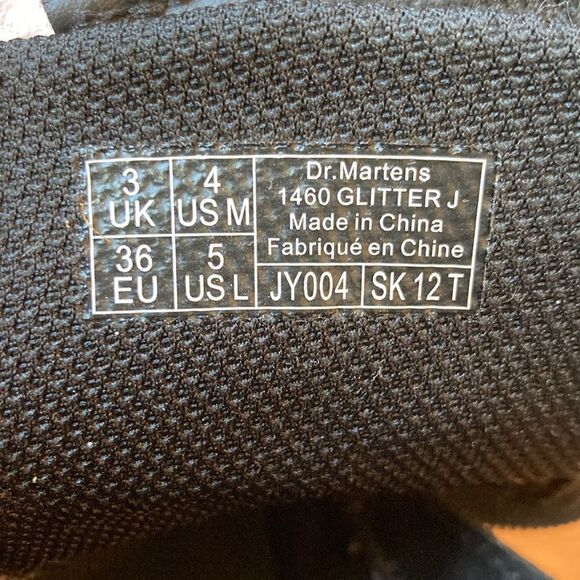 Dr. Martens 1460 Glitter Multicolored Rainbow Combat Boots Size 5 - Picture 2 of 13